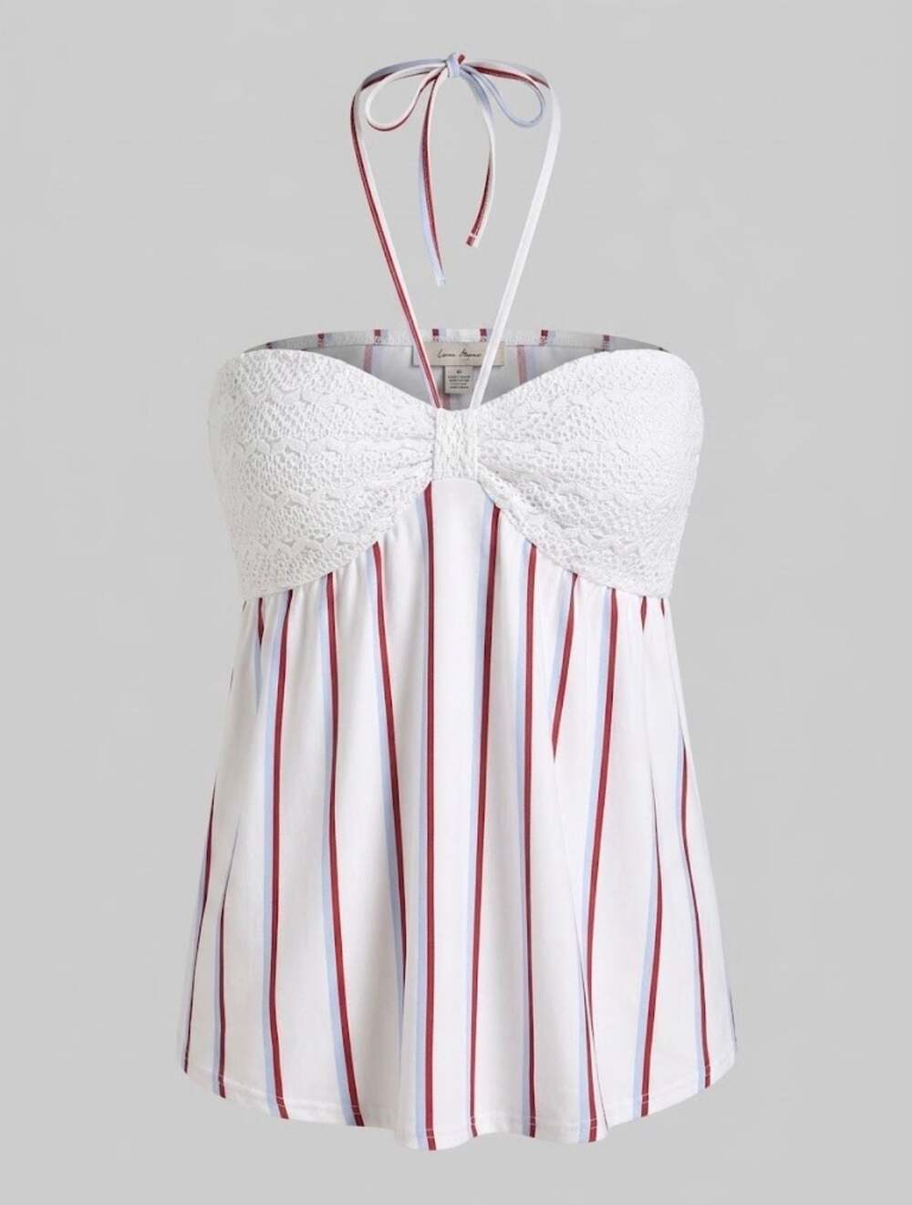 No Boundaries Juniors' Convertible Halter Top Striped Medium (7-9)